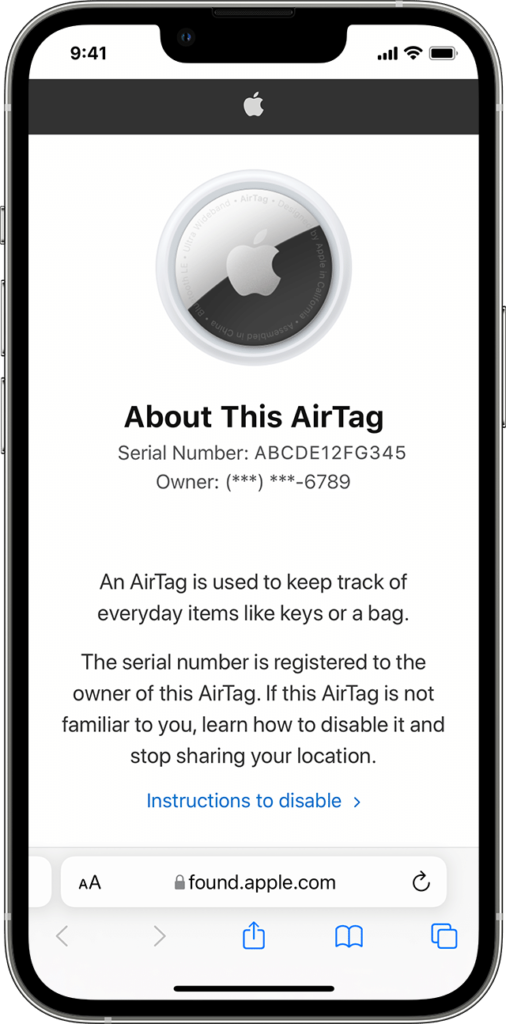 Если вы слышите звуковой сигнал Apple AirTag