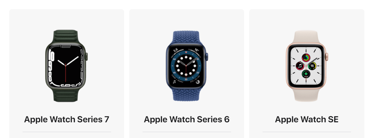 Сравнение моделей Apple Watch 7 vs 6 vs SE
