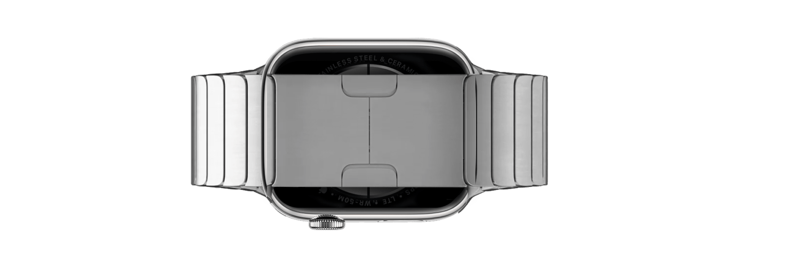 Застегиваем блочный браслет перед снятием с Apple Watch