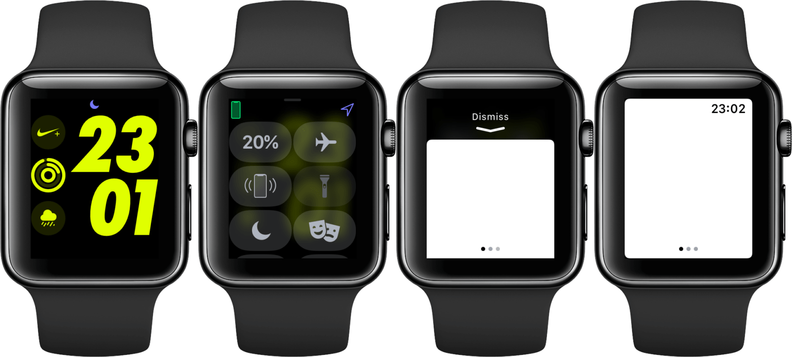 Включение и отключение режима фонарика подстветки на часах Apple Watch