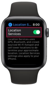Выключаем GPS на Apple Watch