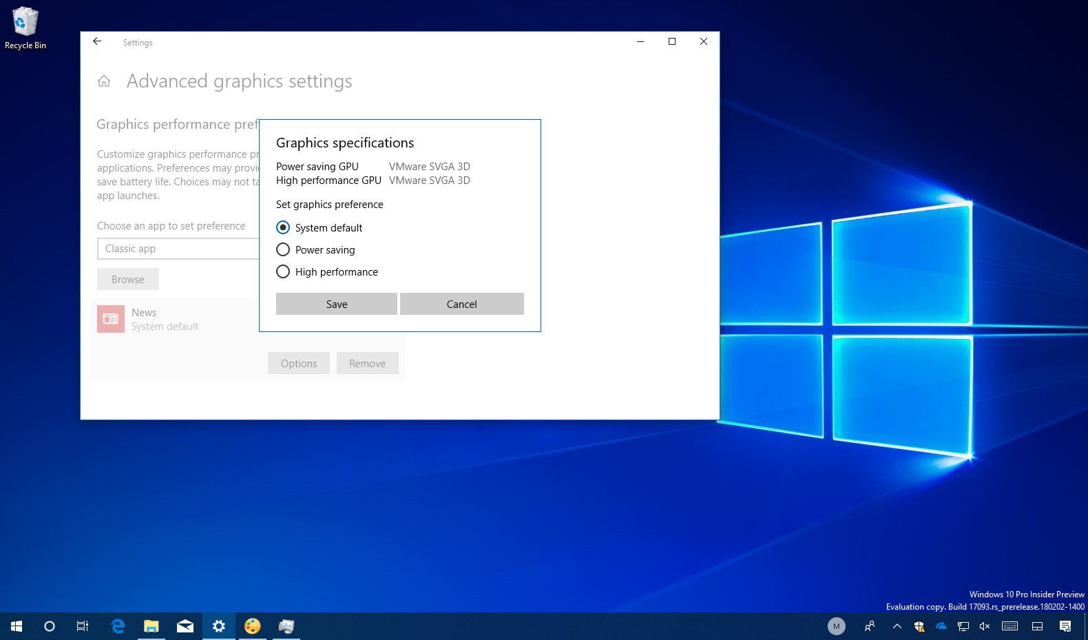 Как изменить видеокарту по умолчанию в параметрах Windows 10