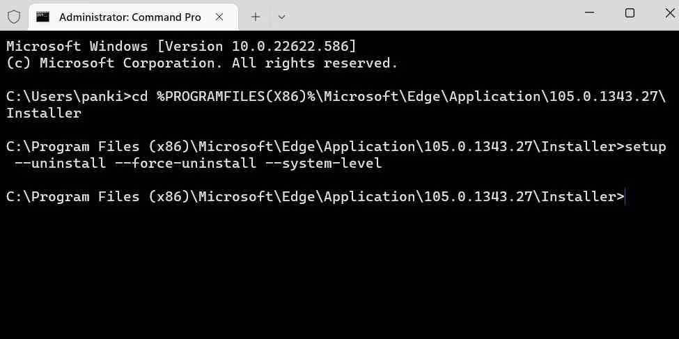 Как удалить Microsoft Edge с помощью PowerShell