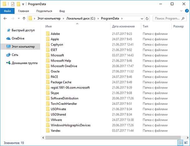 Роль папки ProgramData в безопасности Windows 10